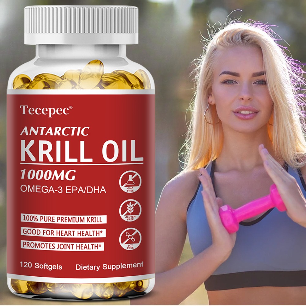 Krill Oil Supplement - Cápsulas de Aceite de Krill Antártico