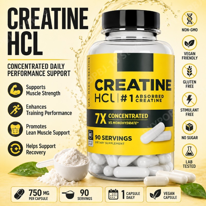 Nutrition Of Fitness - Creatina HCl 750mg 90 Cápsulas, Suplemento
