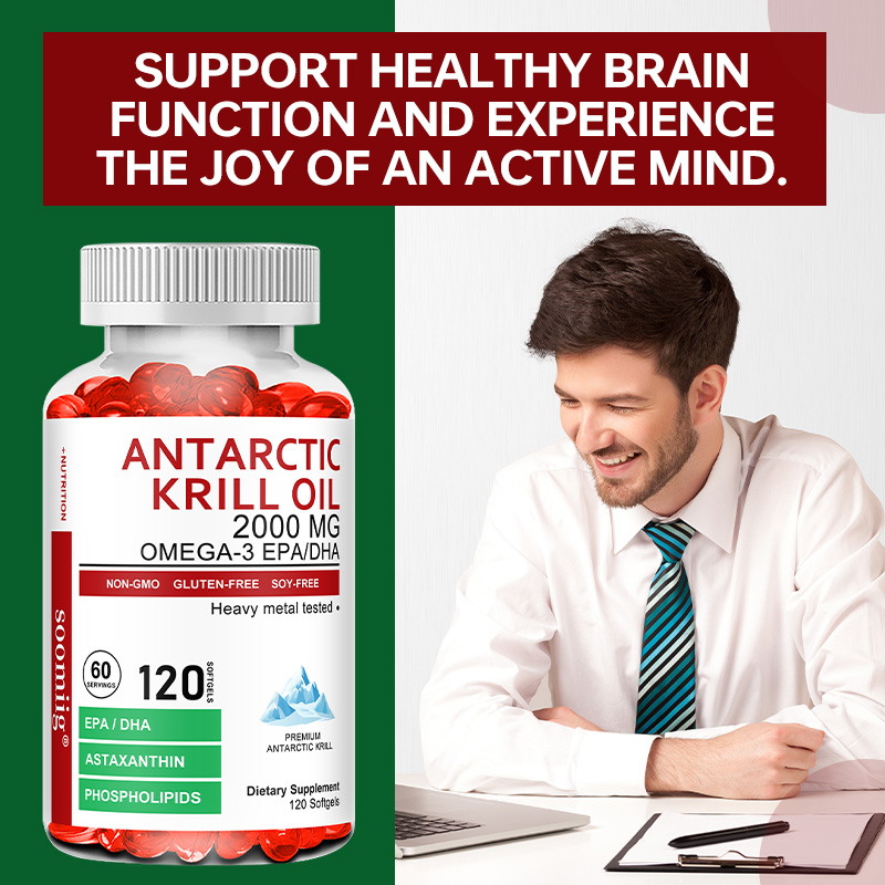 Krill Oil Supplement - Cápsulas de aceite de Krill antártico