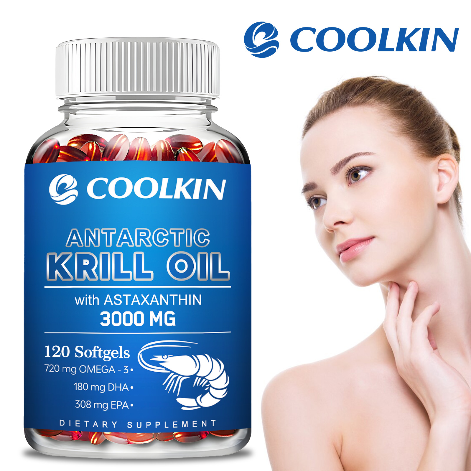 Krill Oil Supplement - Suplemento de aceite de Krill antártico: