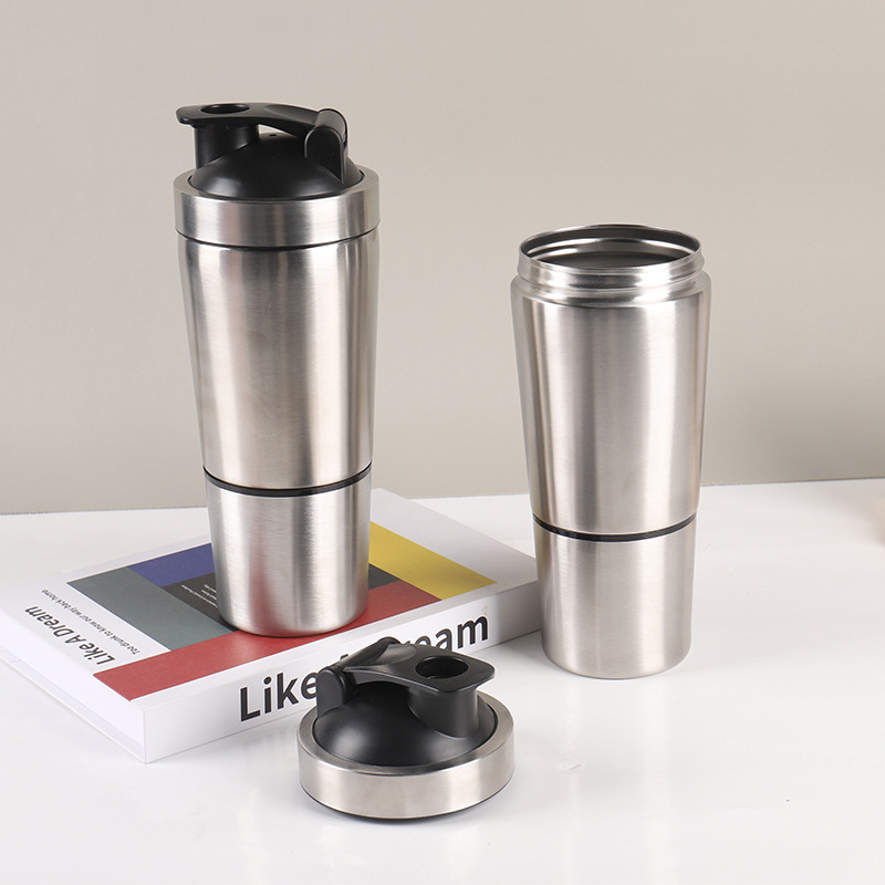 Nutrition Sports Fitness - Taza agitadora de proteínas de acero