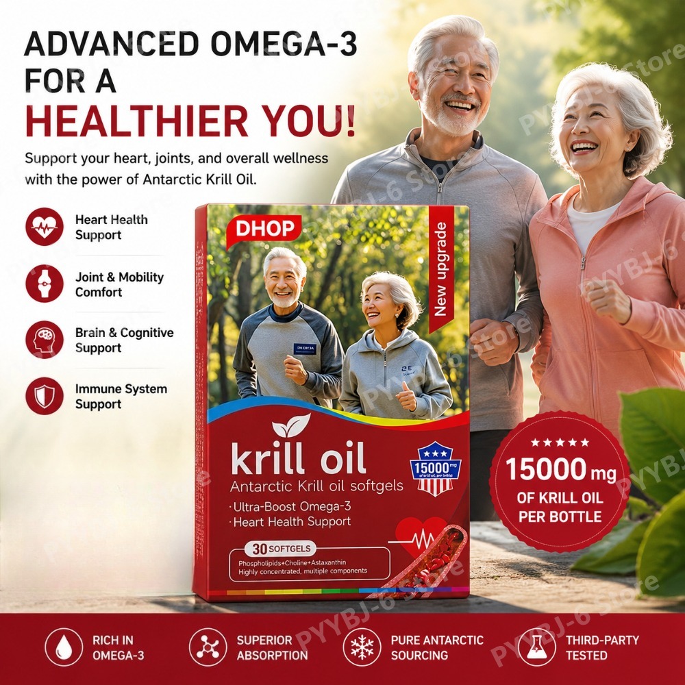 Krill Oil Supplement - Aceite de Krill Antártico 15000mg, 30