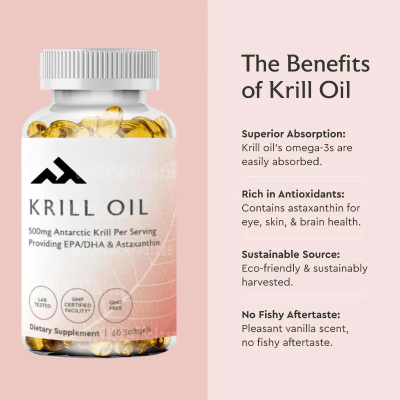 Aceite de Krill Antártico 500m - Krill Oil Supplement reseña y precio
