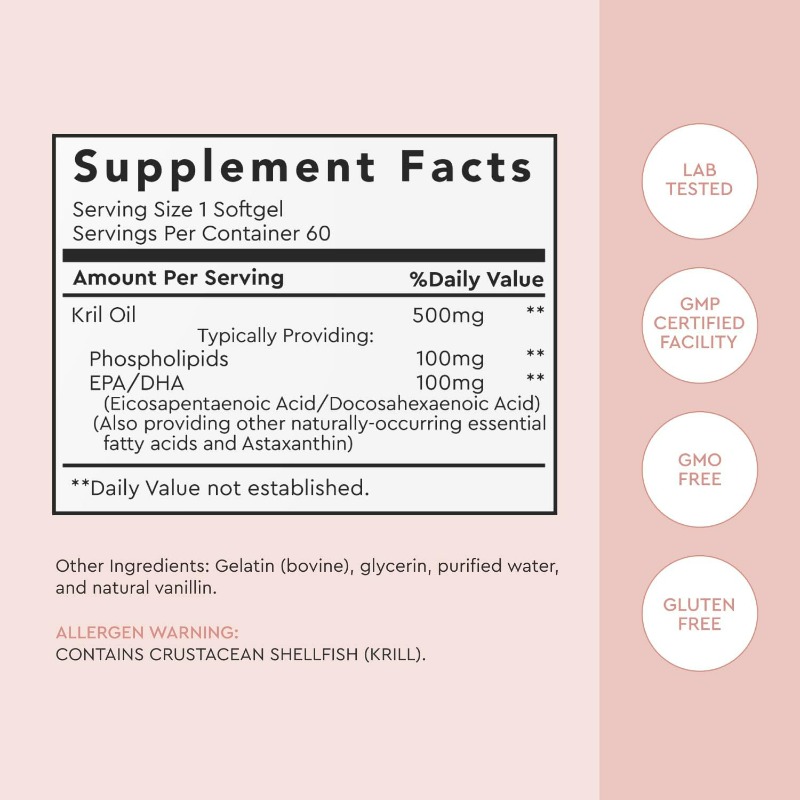 Aceite de Krill Antártico 500m - Krill Oil Supplement reseña y precio